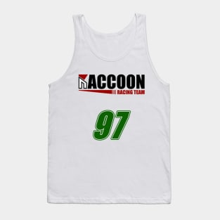 Raccoon Racer 97 Green Tank Top